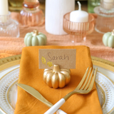 Harvest Gold Pumpkin Place Card Holder Set of 6