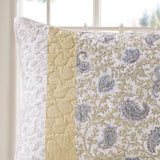 Wholesale 6 Piece Cotton Percale Quilt Set with Throw Pillows, Yellow