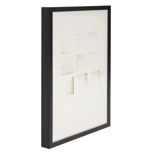 Dimensional Paper Squares Shadowbox Art