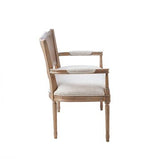 Compact Rattan Banquette Settee, Beige/ Reclaimed Natural