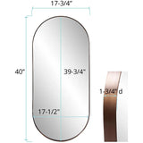Steele Capsule Mirror in Brushed Brass