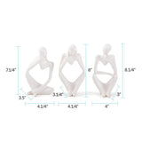 Contentment Ceramic Sculpture- Set of 3