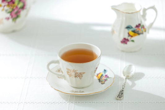 Spring Flowers Bird Mini Porcelain Tea Cup Set