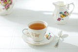 Spring Flowers Bird Mini Porcelain Tea Cup Set