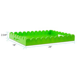 Rectangular Scalloped Riviera Tray - Green
