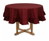 Round Ruffled Tablecloth