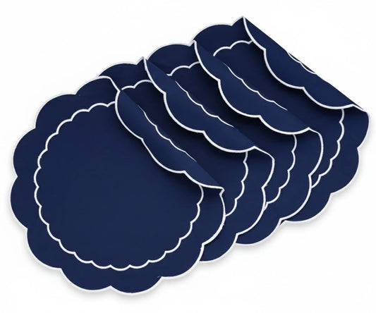 Blue Scalloped Placemats