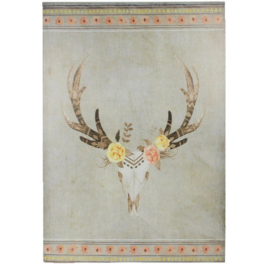 Desert Skull Bohemian Canvas Wall Decor, 4 MOQ
