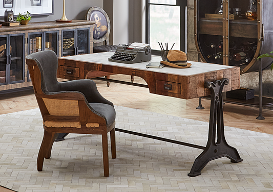 Bowery 63" Marble Office Desk
