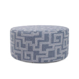 Indoor/Outdoor Universal Round Ottoman Syros Denim