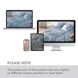 Wrinkle-Free Solid Satin Luxury Sheet Set, Blue