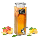 Kook Glass Drink Dispenser with Steel Spigot