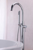 Coral Series 2-Handle Freestanding Tub Faucet with 60 in. Euro-Grip Hand Sprayer