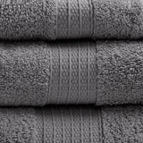 Organic All-Natural 6-Piece Bathroom Towel Set, Grey
