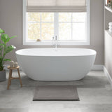 3000 Gsm Reversible Cotton Tufted Bath Rug, Charcoal