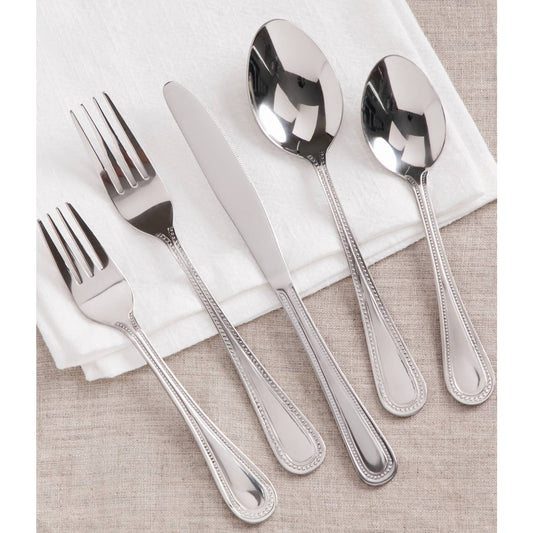 SilverNest 20-Piece Beaded Silverware Set