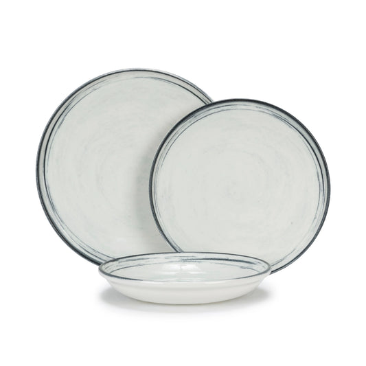 French Home, Water's Edge, Porcelain 12-Piece Dinnerware Set