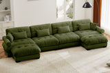 CLOUDIES 173" 4 Seater Sofa with 2 Ottomans