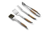 French Home Set of 4 Laguiole Bbq Tools with Storage Case