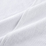4pcs 100% Cotton Quick-Dry Ribbed Hand Towel Set, White