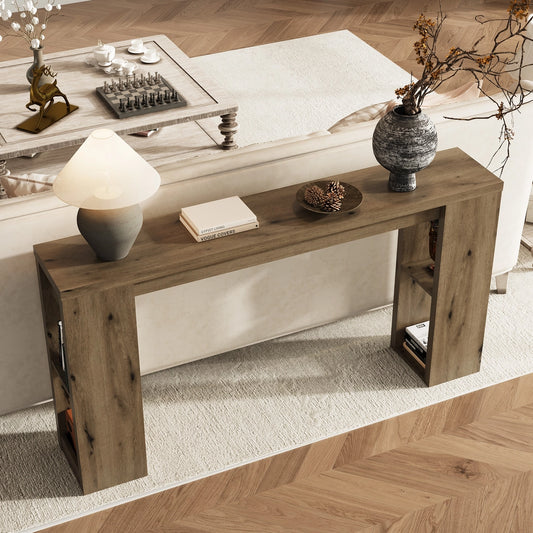 63'' Long Console Table, Farmhouse Entryway Table