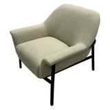 Curved-Back Modern Accent Chair, Beige*