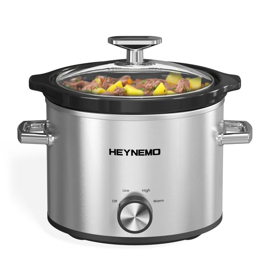 2 Qt Small Slow Cooker, 3 Adjustable Temp, Ceramic Pot