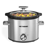 2 Qt Small Slow Cooker, 3 Adjustable Temp, Ceramic Pot
