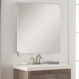 Ockenfels Modern Arched Silver Gray Wall Mirror