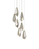 Glace Mirror 7-Light Round Multi-Drop Pendant