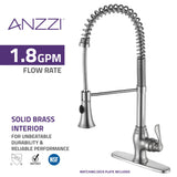Bastion Single Handle Standard Kitchen Faucet in Brushed Nickel