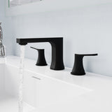ANZZI Angular 8" Widespread Bathroom Faucet, Low Arc Spout (4.53" H), 2-Handle Brass Construction, 1.2 GPM Water-Saving, Rhino-Alloy Certified, Various Finishe