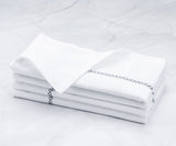Gray Embroidery Napkins - Line Design