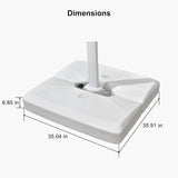 PURPLE LEAF OPEN BOX White Patio Cantilever Umbrella Base ZY02XBBS