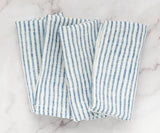 Blue Linen Striped Napkins