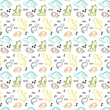 Dinos Themed Baby Room Curtain