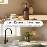 Dish Soap Glass Amber Bottle 1L