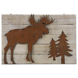 Distressed Moose Rustic Lodge Wall Decor, 4 MOQ