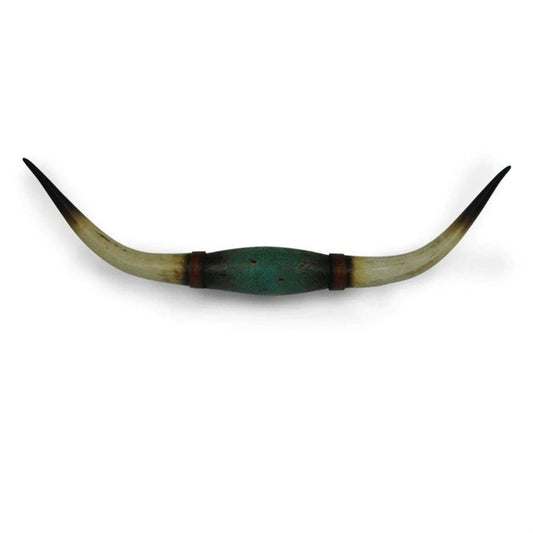 Distressed Teal Longhorn Southwestern Wall Decor, 4 MOQ
