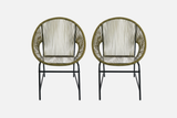 LARIN Outdoor Wicker Chair Set Of 2