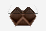 LORVIN 43" Tempered Glass Coffee Table