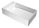 Pascal Solid Surface Vessel Sink in Matte White