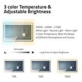 30-in. x 48-in. Frameless LED Front/Back Light Bathroom Mirror w/Defogger