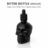 Skull Glass Bitters Bottle with Dropper 1oz