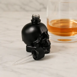 Skull Glass Bitters Bottle with Dropper 1oz
