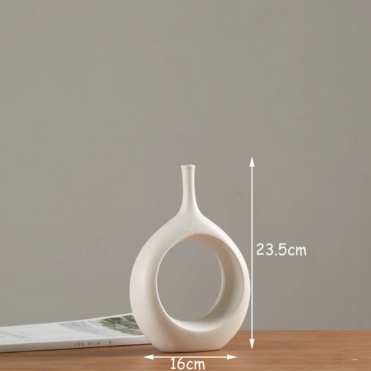 Hollow Out Ceramic Flower Vase Decor