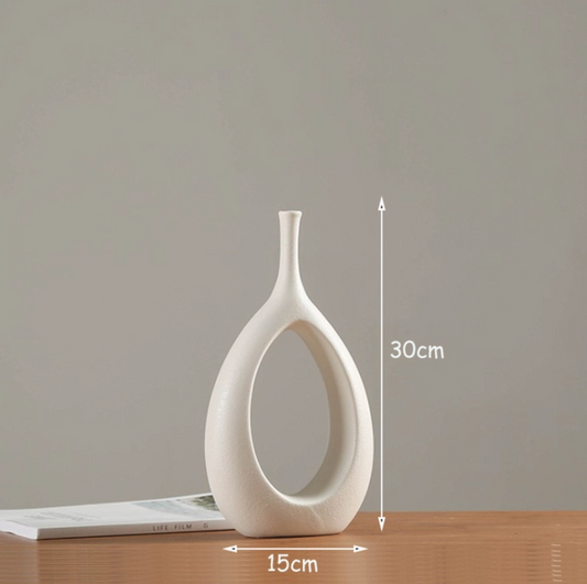 Hollow Out Ceramic Flower Vase Decor