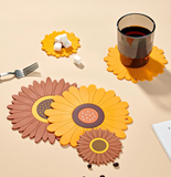 Sunflower Silicone Coasters Set of 3