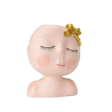 Human Head Resin Vase Decorative Flower Pot