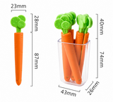 Carrot Food Bag Clips Set of 5